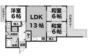 リバーハイツＫＡＮＢＥＥの物件間取画像